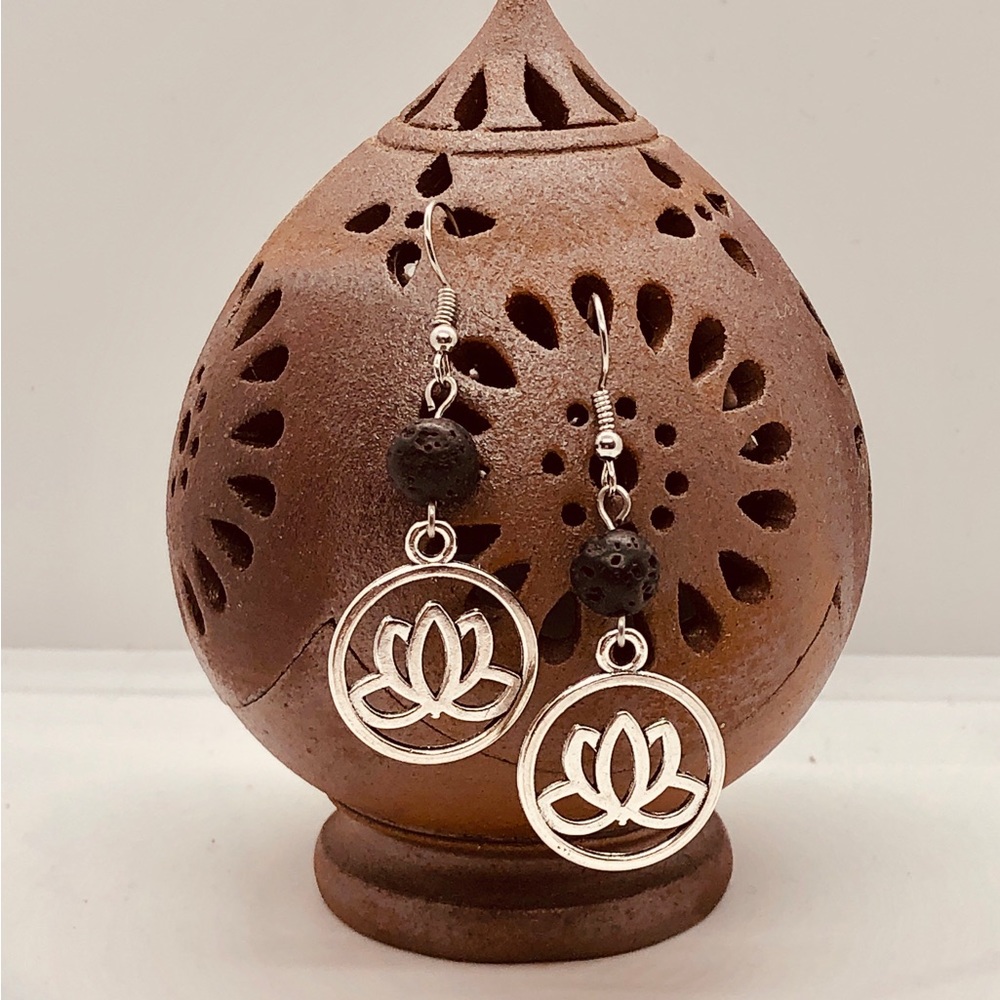 Lotus Flower Aromatherapy Earrings